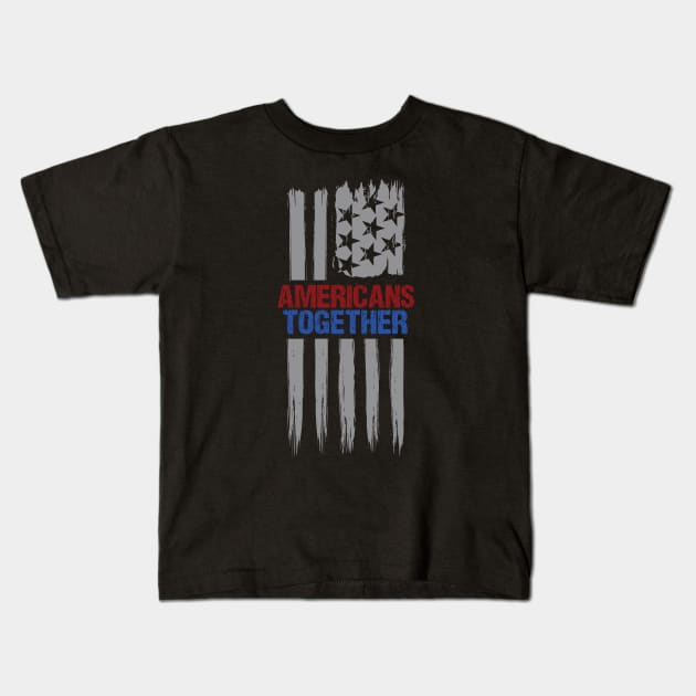 Americans Together Kids T-Shirt by AndArte